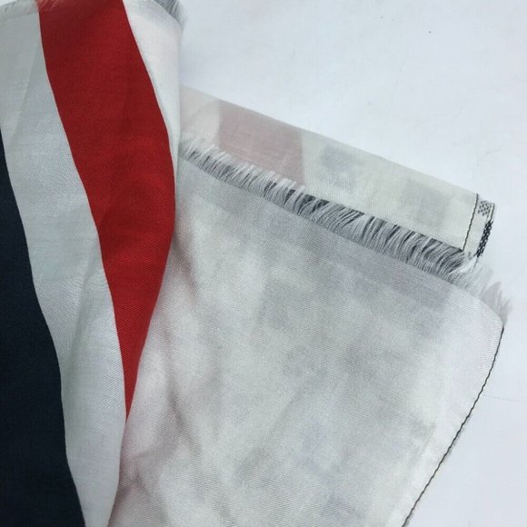 LOUIS VUITTON Damier Azur Logo LVCUP America fringe Stole/Shawl - Picture 13 of 14